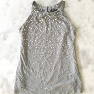 Grey sequins top